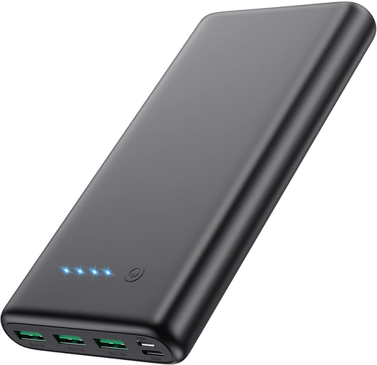 Portable Charger 36800mAh,4 Outputs Power Bank, Dual Input 5V/3A External Battery Pack,USB-C in&Out High-Speed Charging Backup Charger